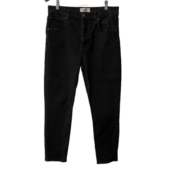 Reformation Black cotton Slim Straight Jeans 5 pocket size 31 womens - Picture 1 of 7
